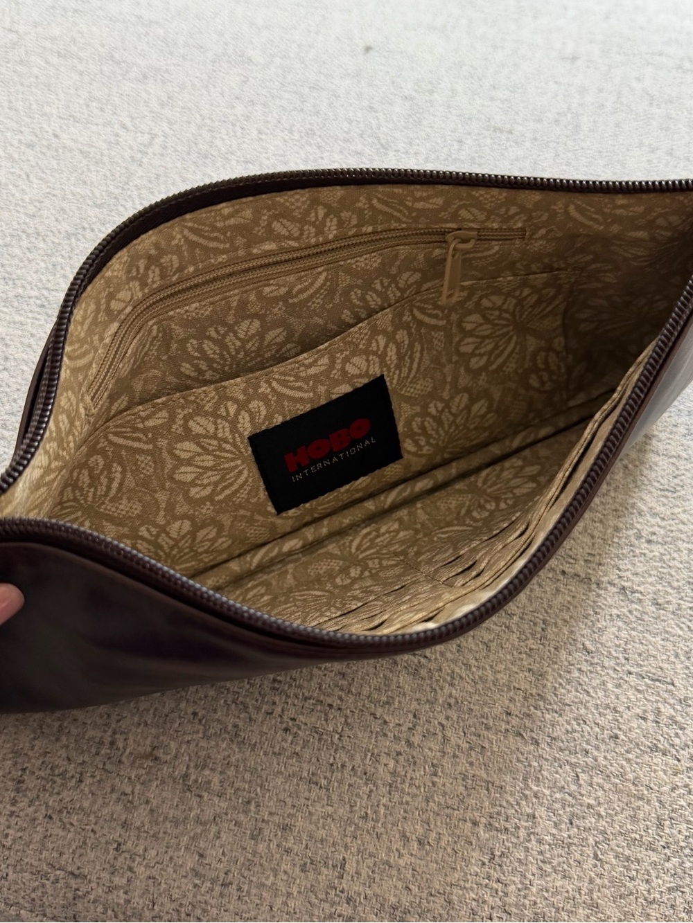 HOBO Dark Brown Leather Wristlet Pouch - Picture 4 of 6
